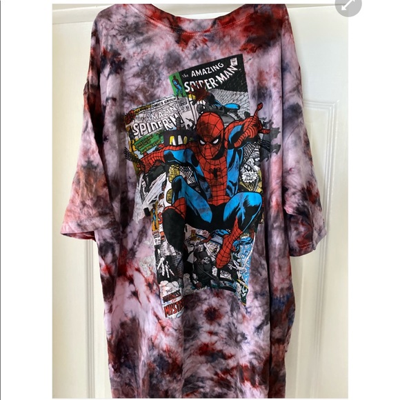 Vintage Spider-Man hand dyed cotton T-shirt - Picture 2 of 3